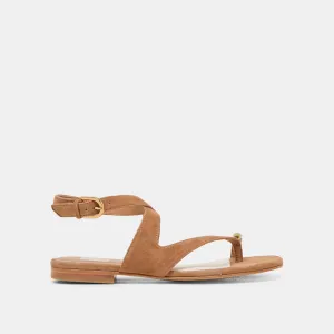 SANDALES EARLA EN DAIM BRUN