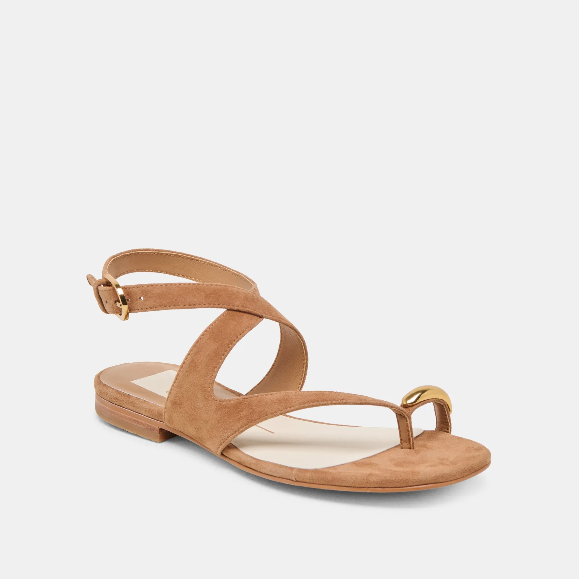 SANDALES EARLA EN DAIM BRUN