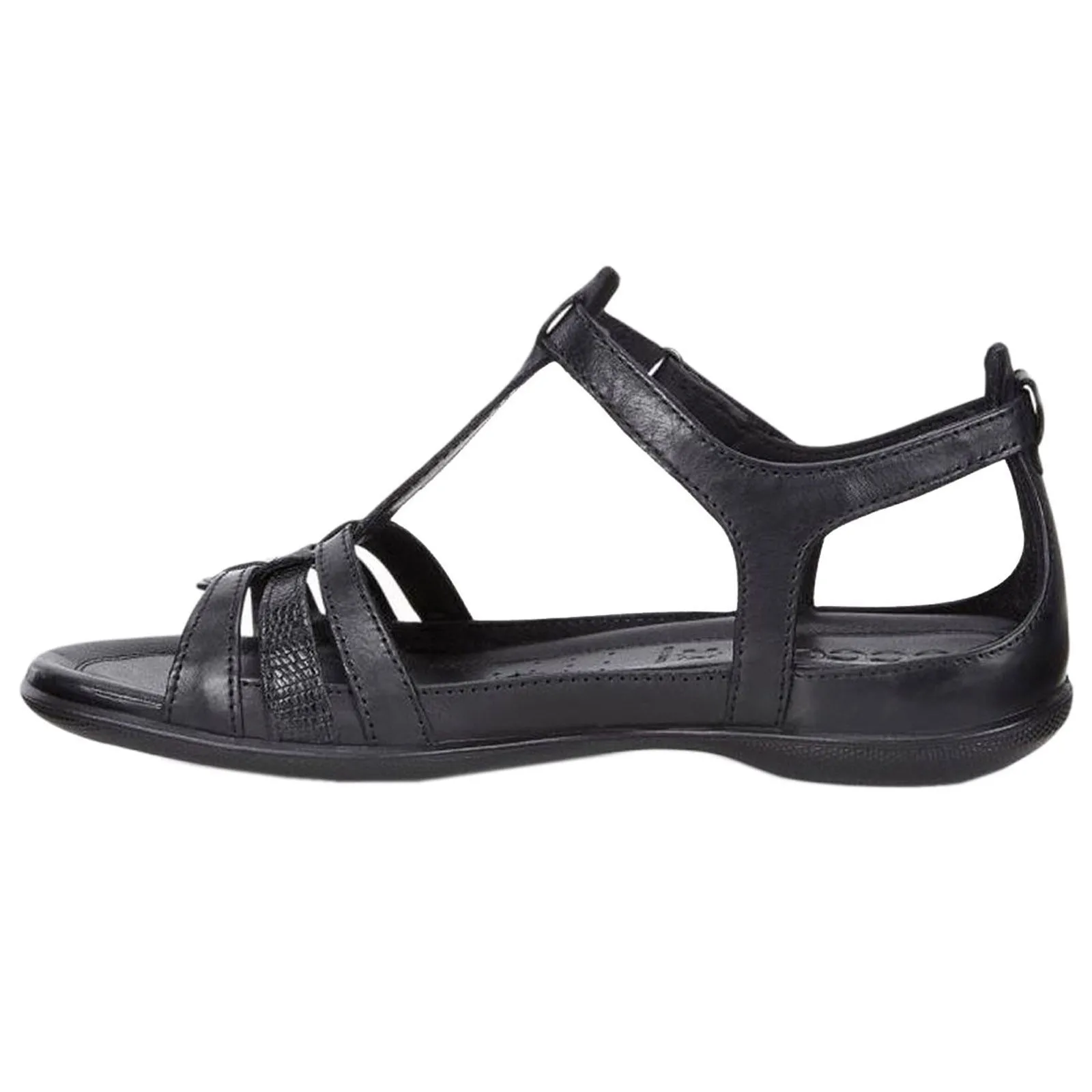 Ecco Flash Leather Sandales plates pour femme Ecco