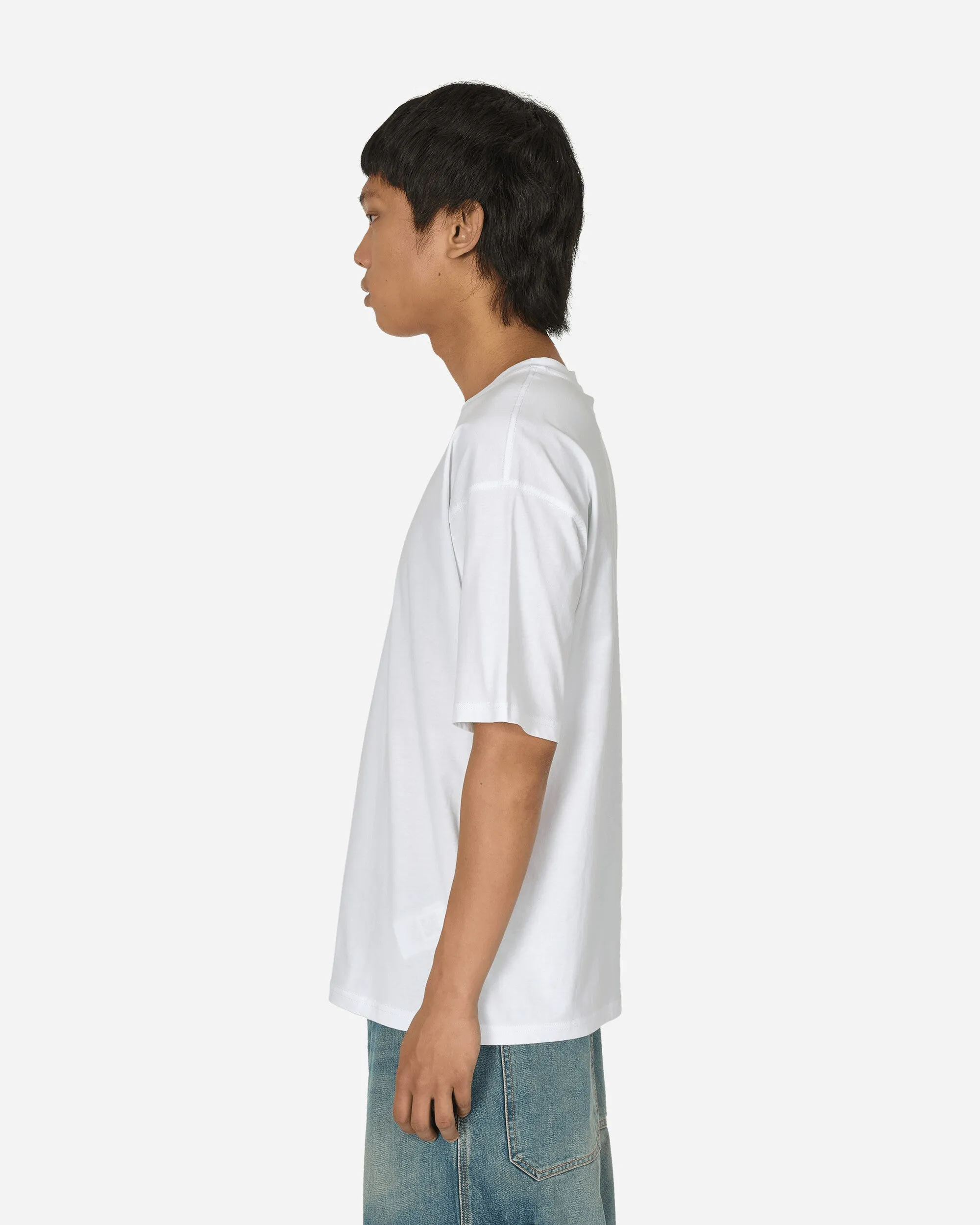 T-shirt blanc avec patch D brodé