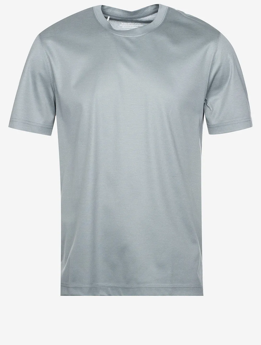 T-shirt col rond ajusté Filo Di Scozia gris clair