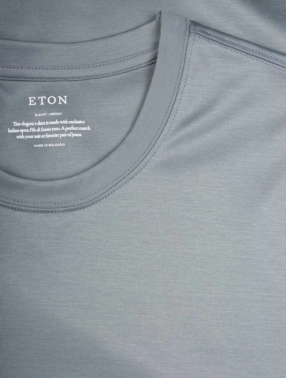 T-shirt col rond ajusté Filo Di Scozia gris clair