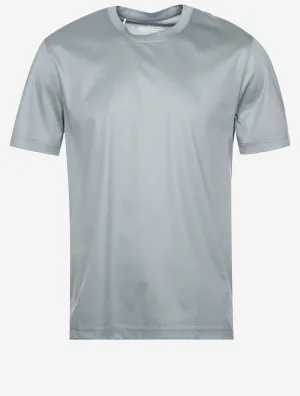 T-shirt col rond ajusté Filo Di Scozia gris clair