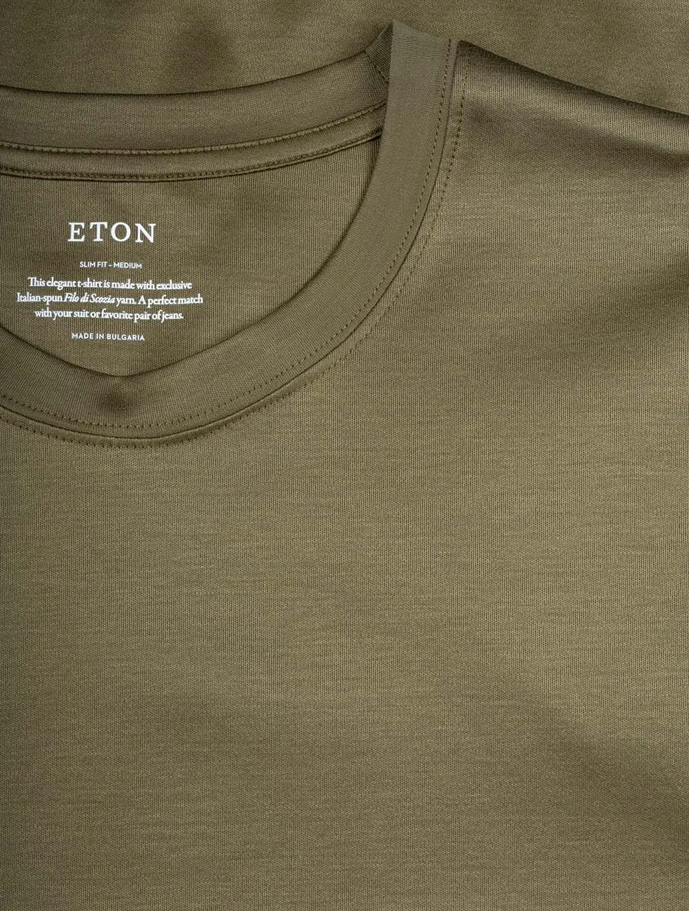 T-shirt col rond Filo Di Scozia vert foncé