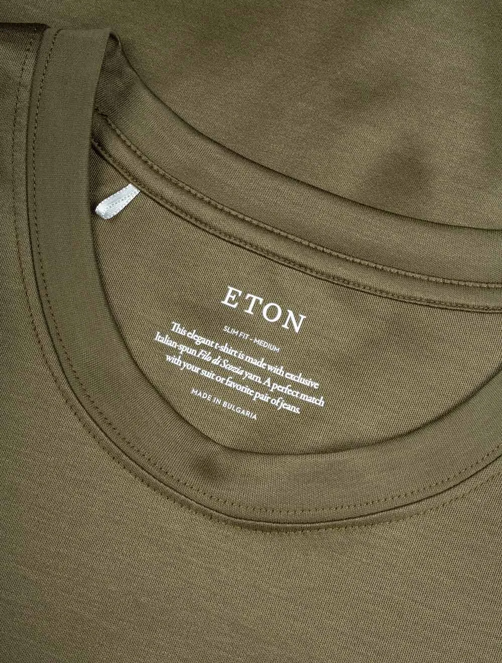 T-shirt col rond Filo Di Scozia vert foncé