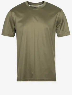 T-shirt col rond Filo Di Scozia vert foncé
