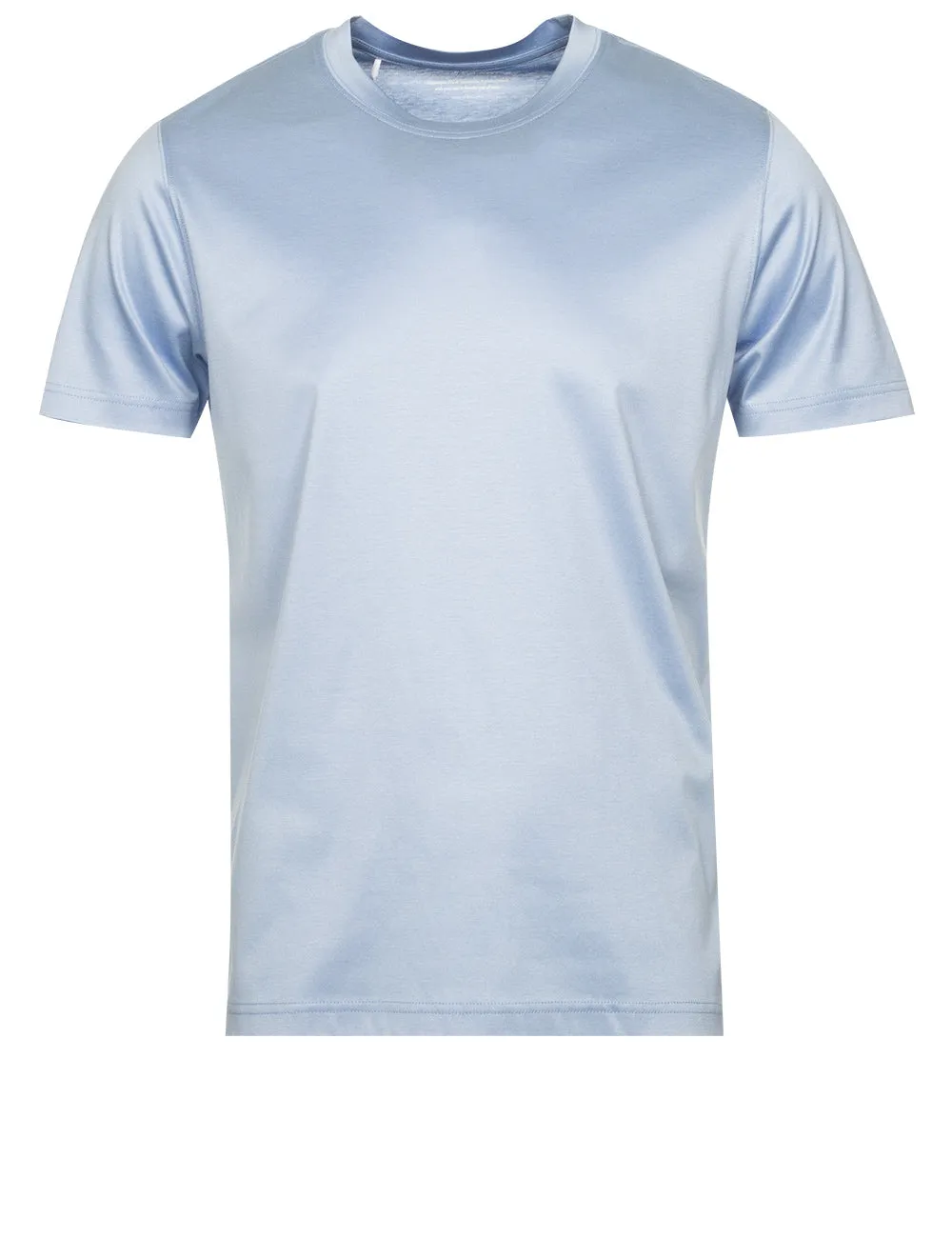 T-shirt à col rond Filo Di Scozia Bleu clair