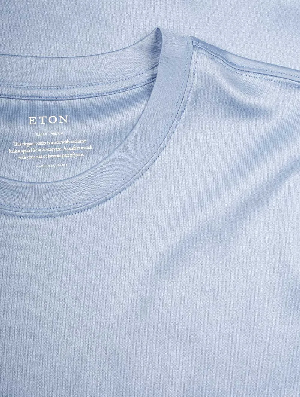 T-shirt à col rond Filo Di Scozia Bleu clair