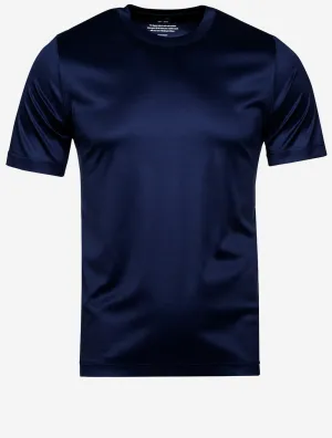 T-shirt à col rond Filo di Scozia Marine