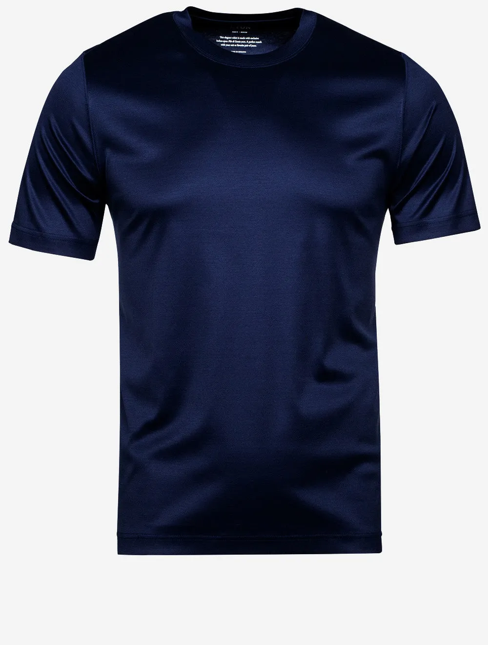 T-shirt à col rond Filo di Scozia Marine