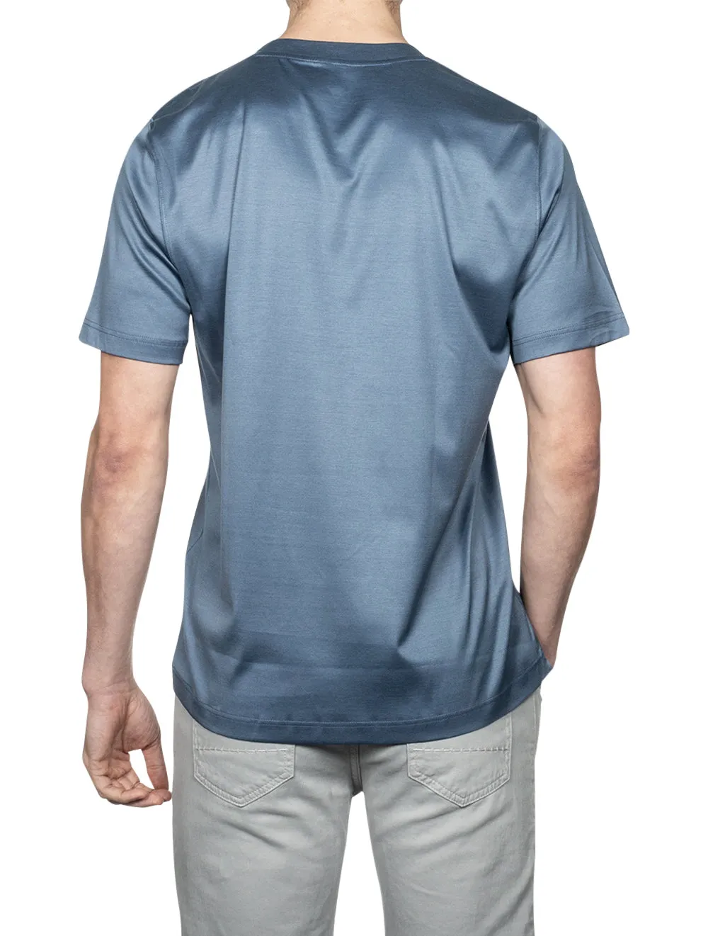 T-shirt à col rond Filo Di Soczia Bleu moyen
