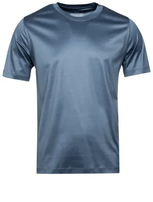 T-shirt à col rond Filo Di Soczia Bleu moyen