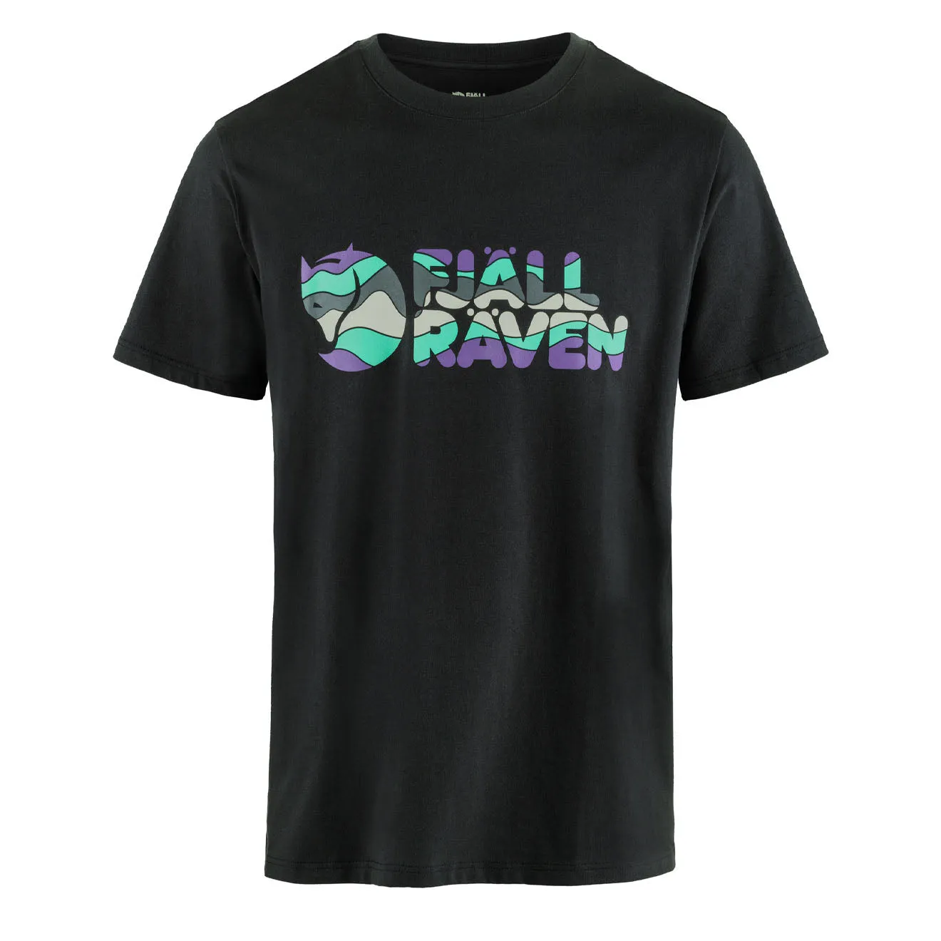 T-shirt Fjallraven Multicolor Logo Noir
