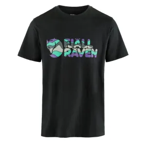 T-shirt Fjallraven Multicolor Logo Noir