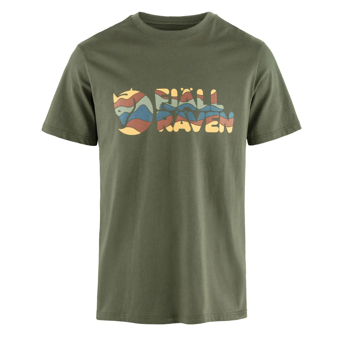 T-shirt Fjallraven à logo multicolore Vert Laurier