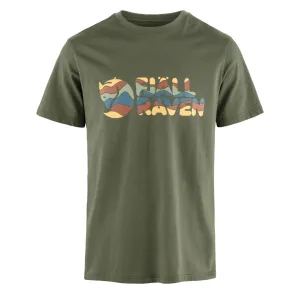 T-shirt Fjallraven à logo multicolore Vert Laurier