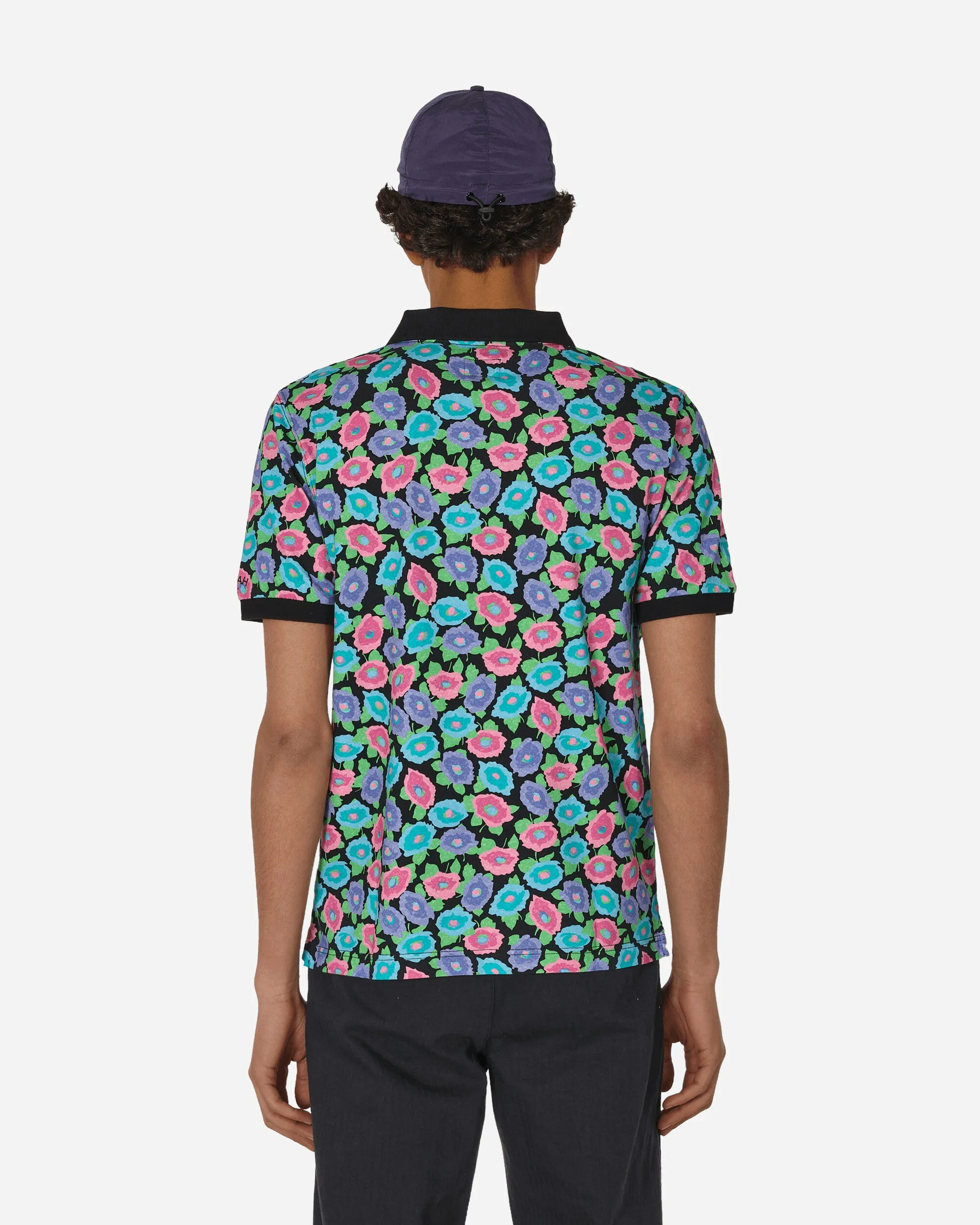 Polo à motifs floraux Noir