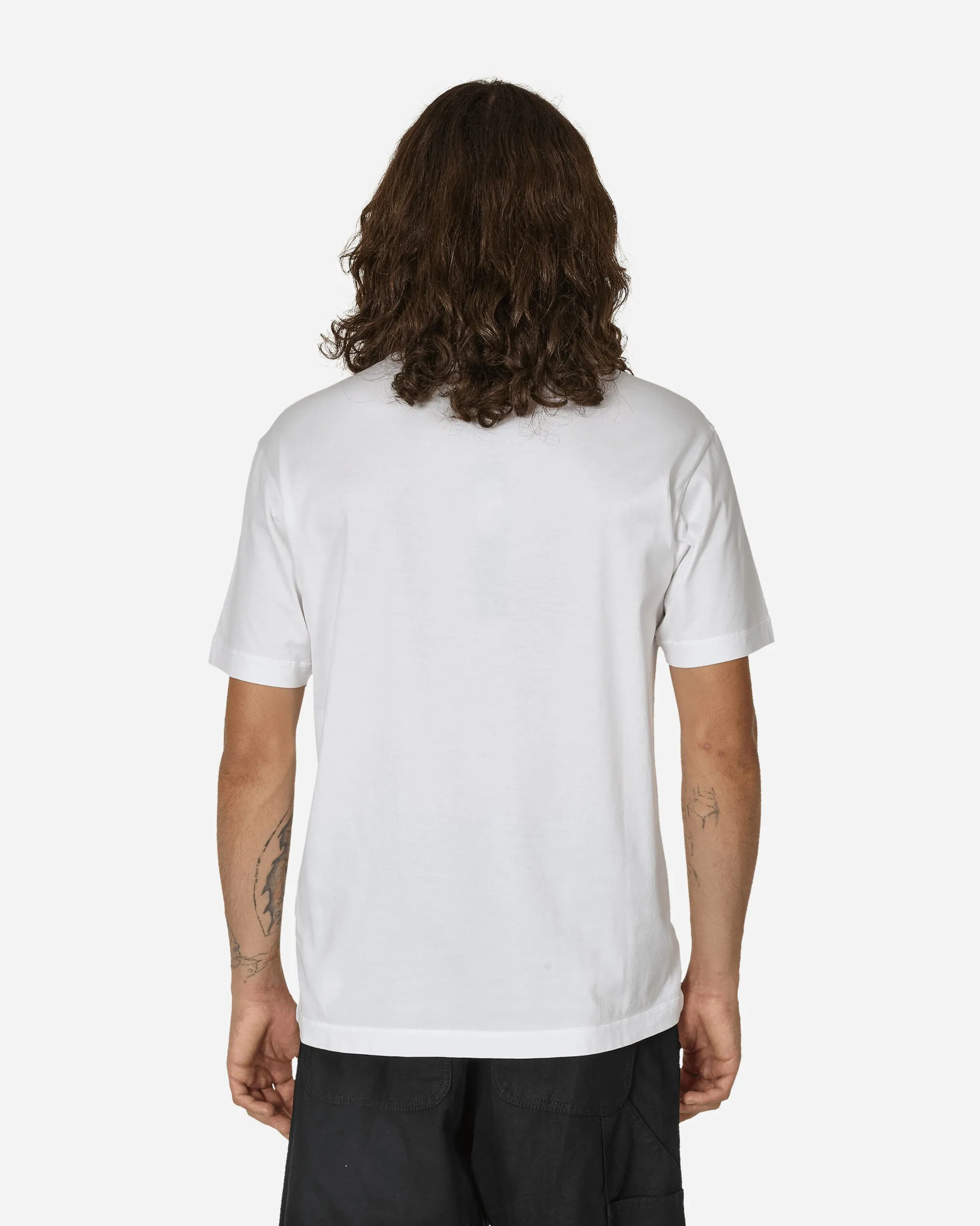 T-Shirt à Logo Teint en Blanc