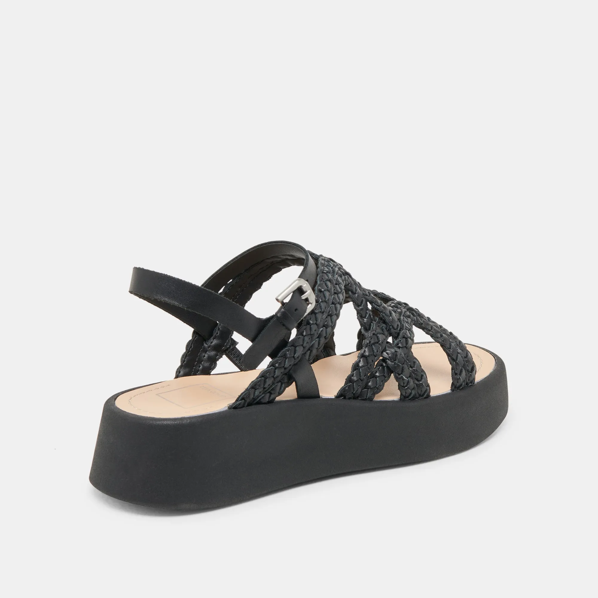 SANDALES GATSBY EN CUIR NOIR