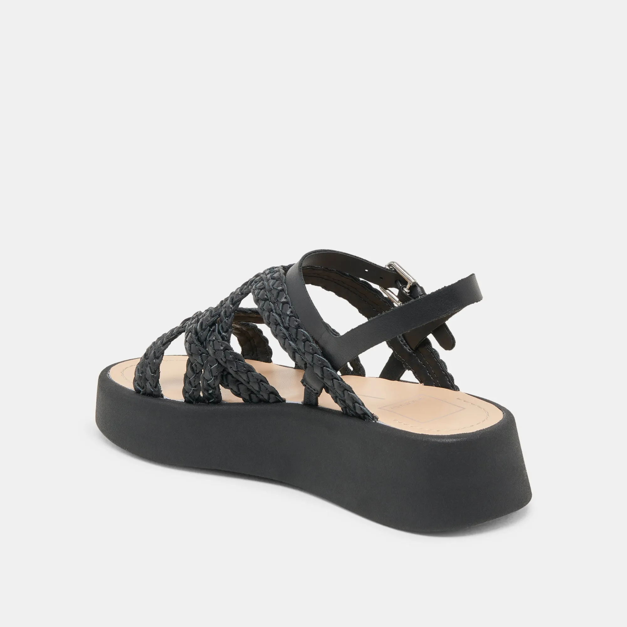 SANDALES GATSBY EN CUIR NOIR