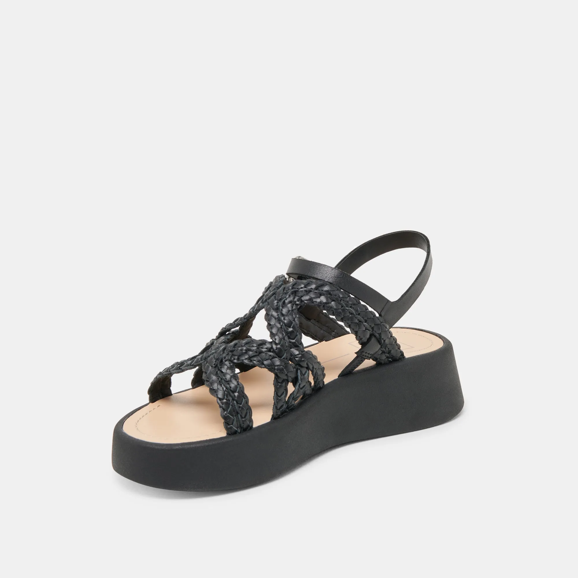 SANDALES GATSBY EN CUIR NOIR