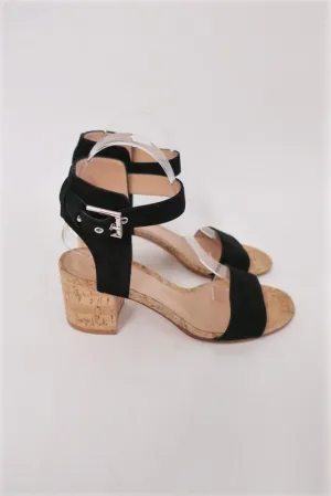 Gianvito Rossi Sandales en Liège Rikki Noir Suédé Taille 38 Bride à la Cheville Talon Moyen