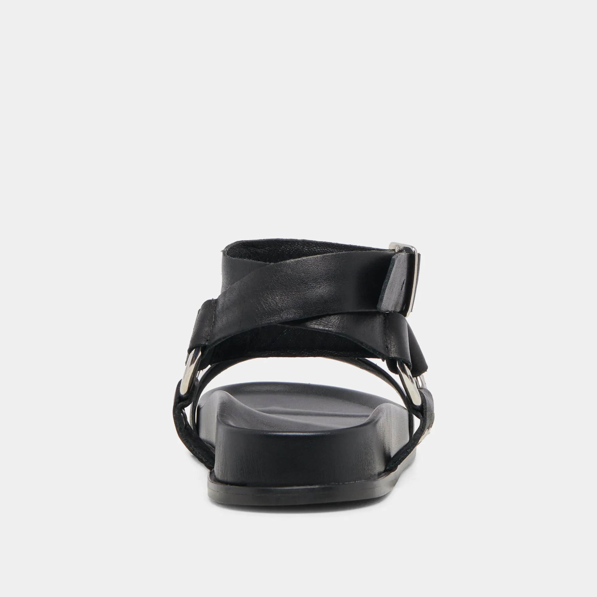 SANDALES GILDA EN CUIR NOIR