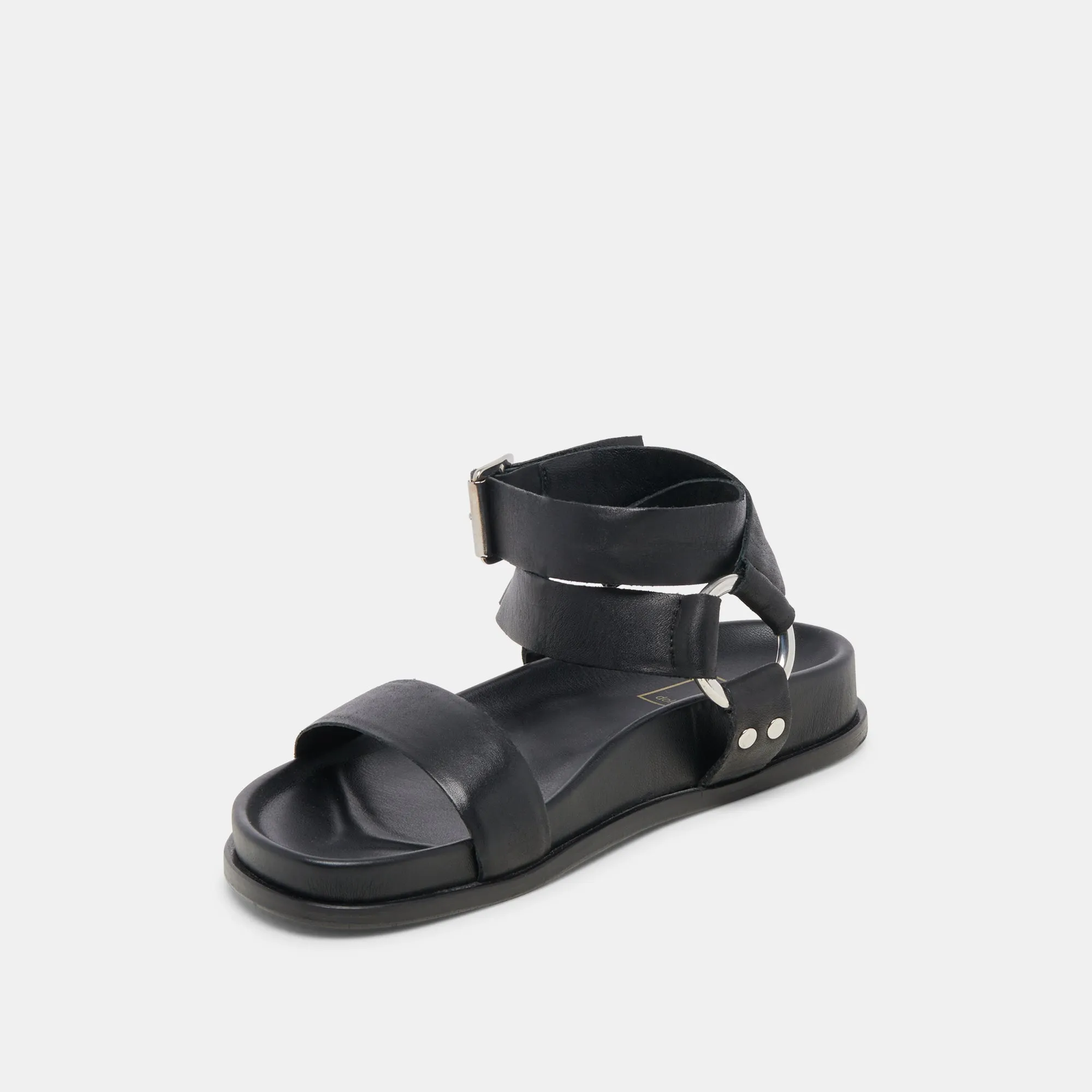 SANDALES GILDA EN CUIR NOIR