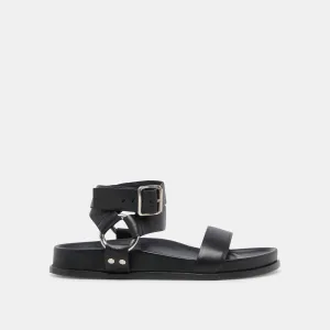 SANDALES GILDA EN CUIR NOIR
