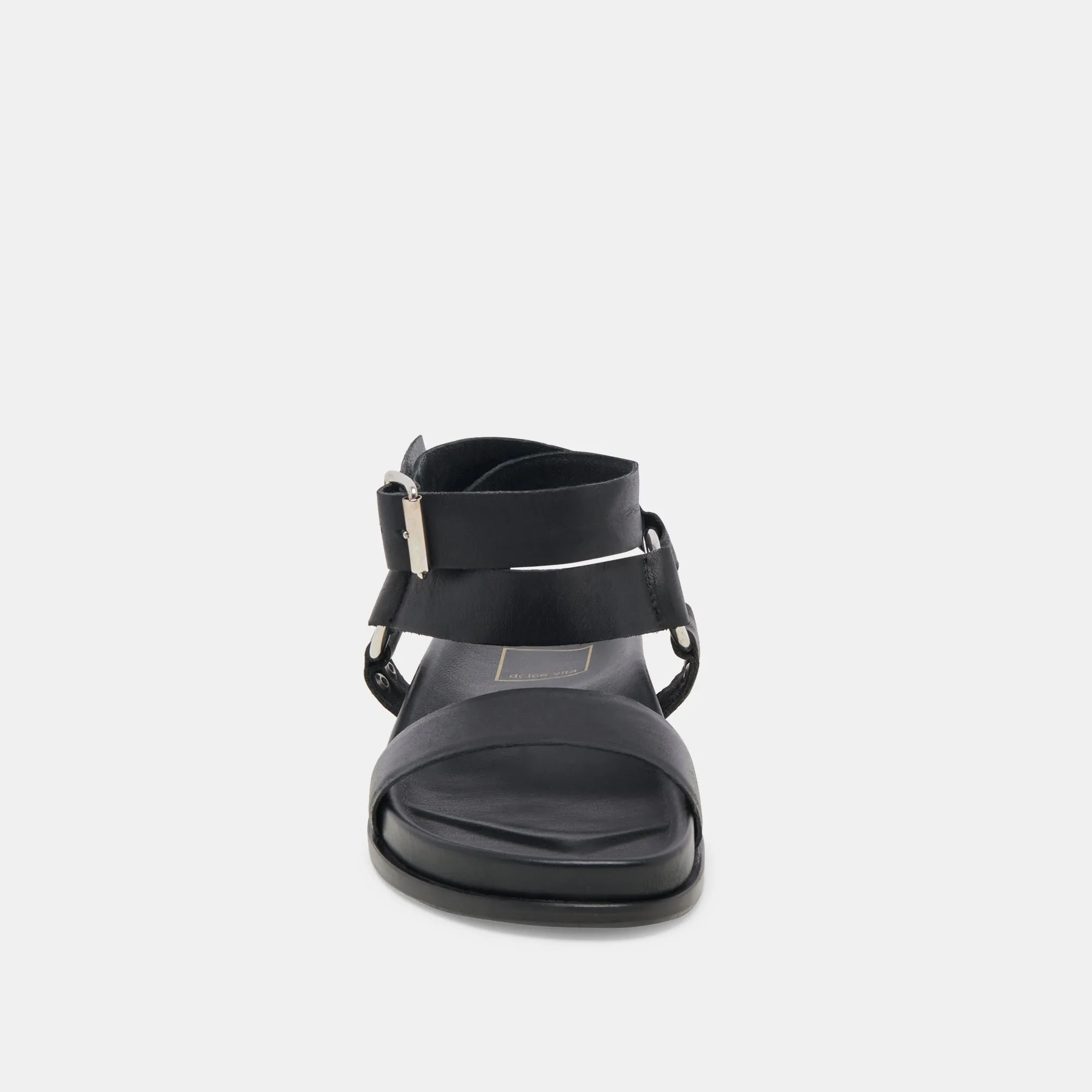 SANDALES GILDA EN CUIR NOIR