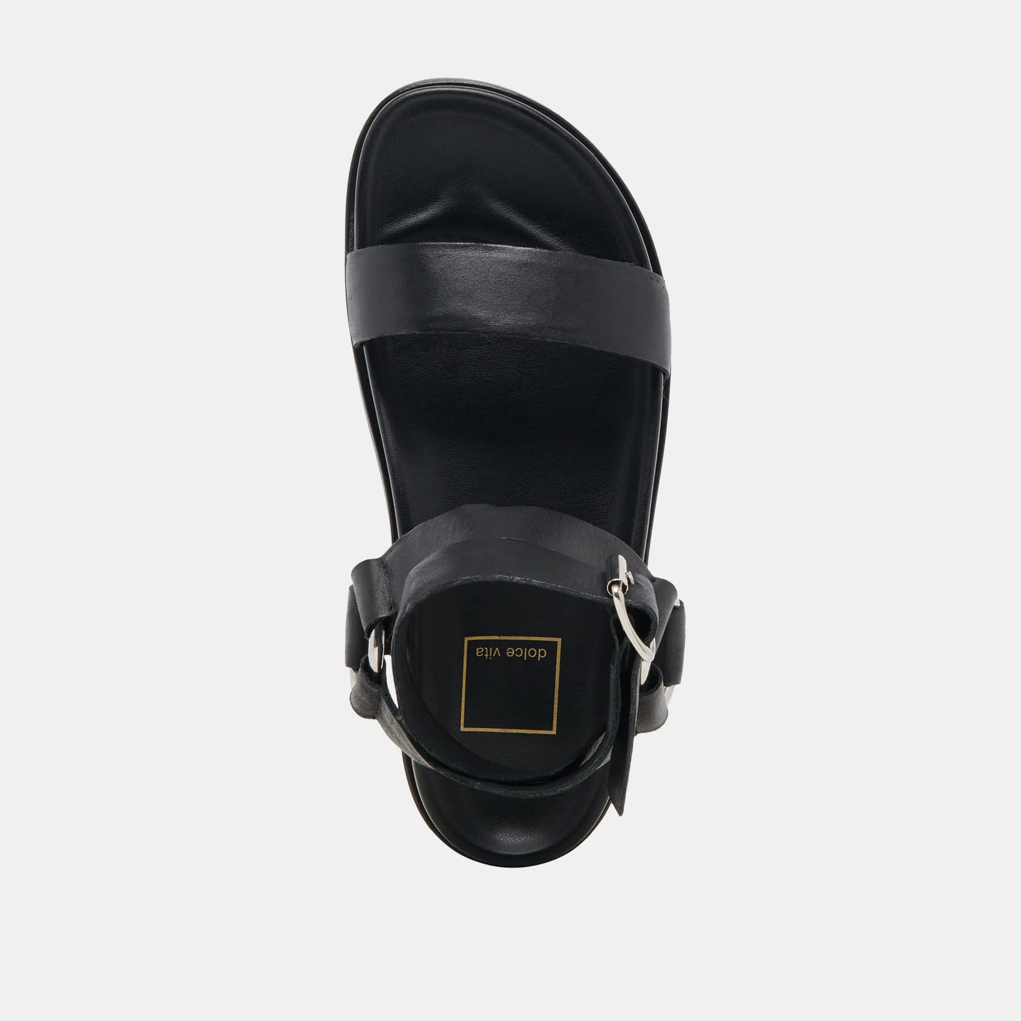 SANDALES GILDA EN CUIR NOIR