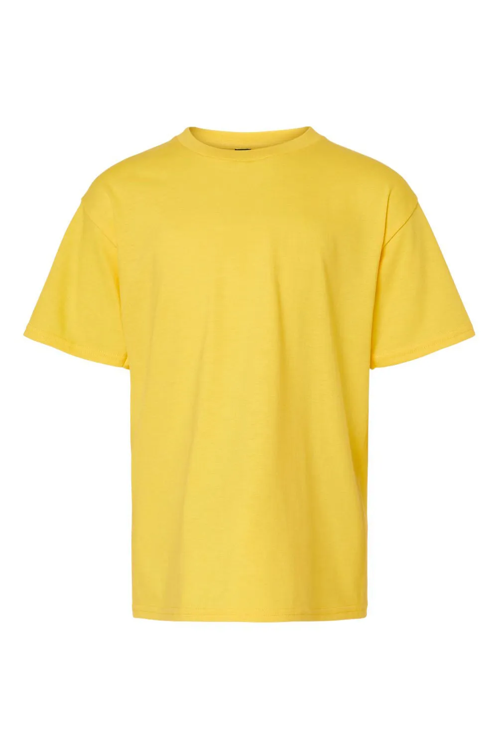 T-shirt à manches courtes et col rond Gildan Youth Softstyle CVC - Jaune brume pâle