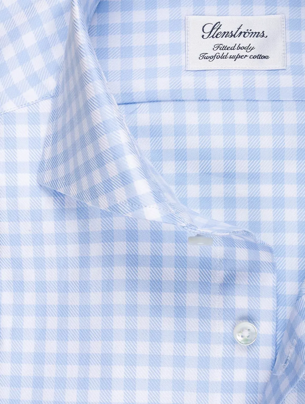 Chemise à carreaux vichy bleue