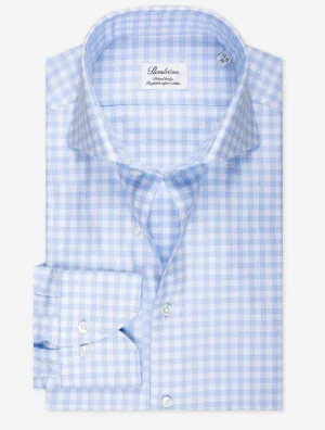 Chemise à carreaux vichy bleue