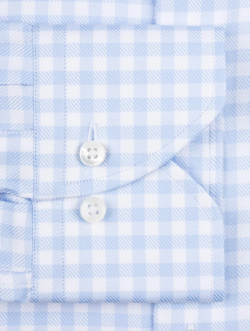 Chemise à carreaux vichy bleue