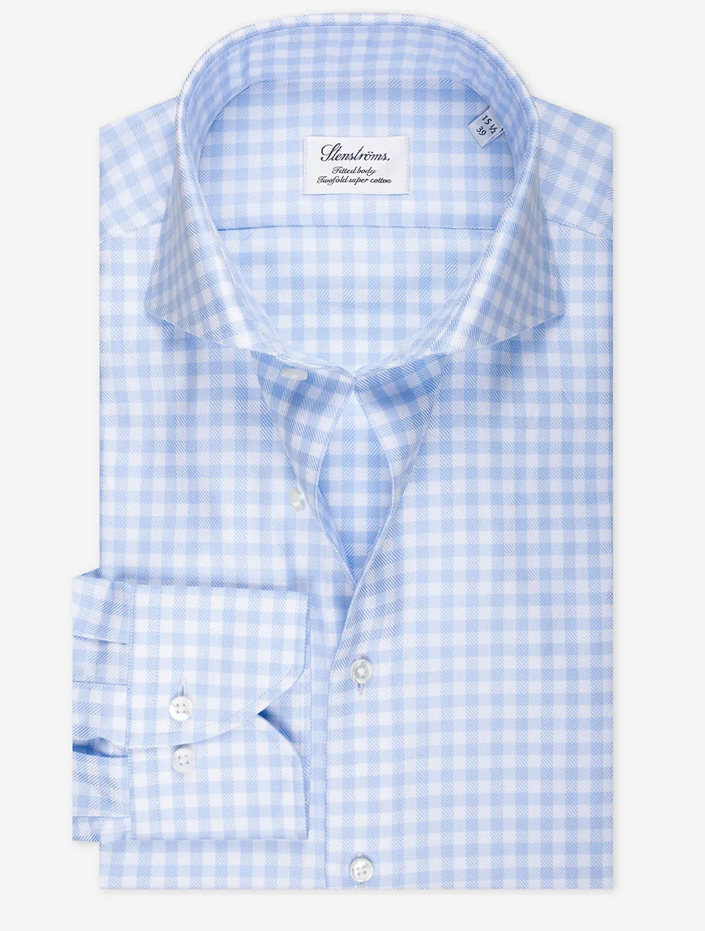 Chemise à carreaux vichy bleue