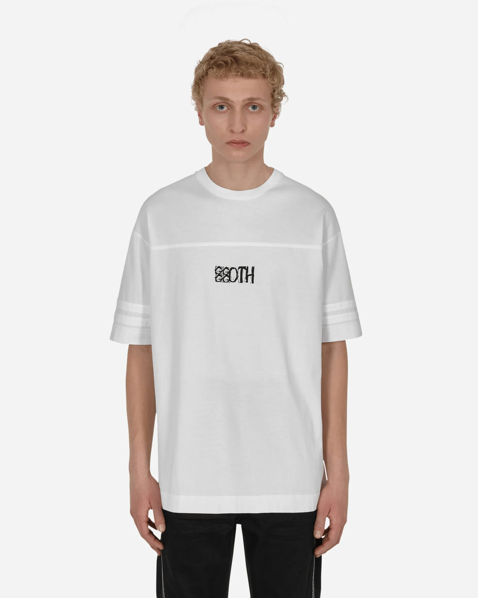 T-Shirt Oversize Goth Imprimé Blanc