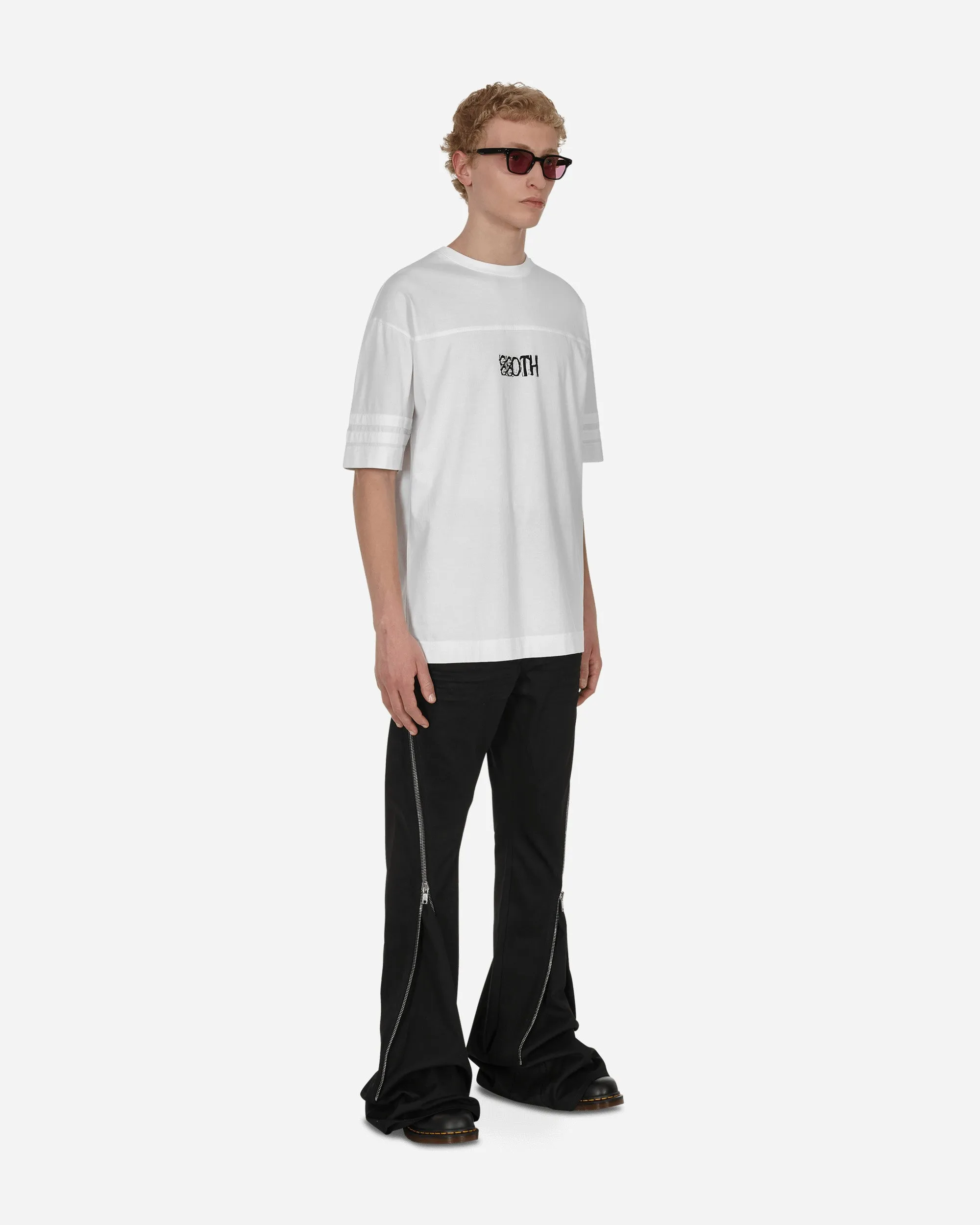 T-Shirt Oversize Goth Imprimé Blanc