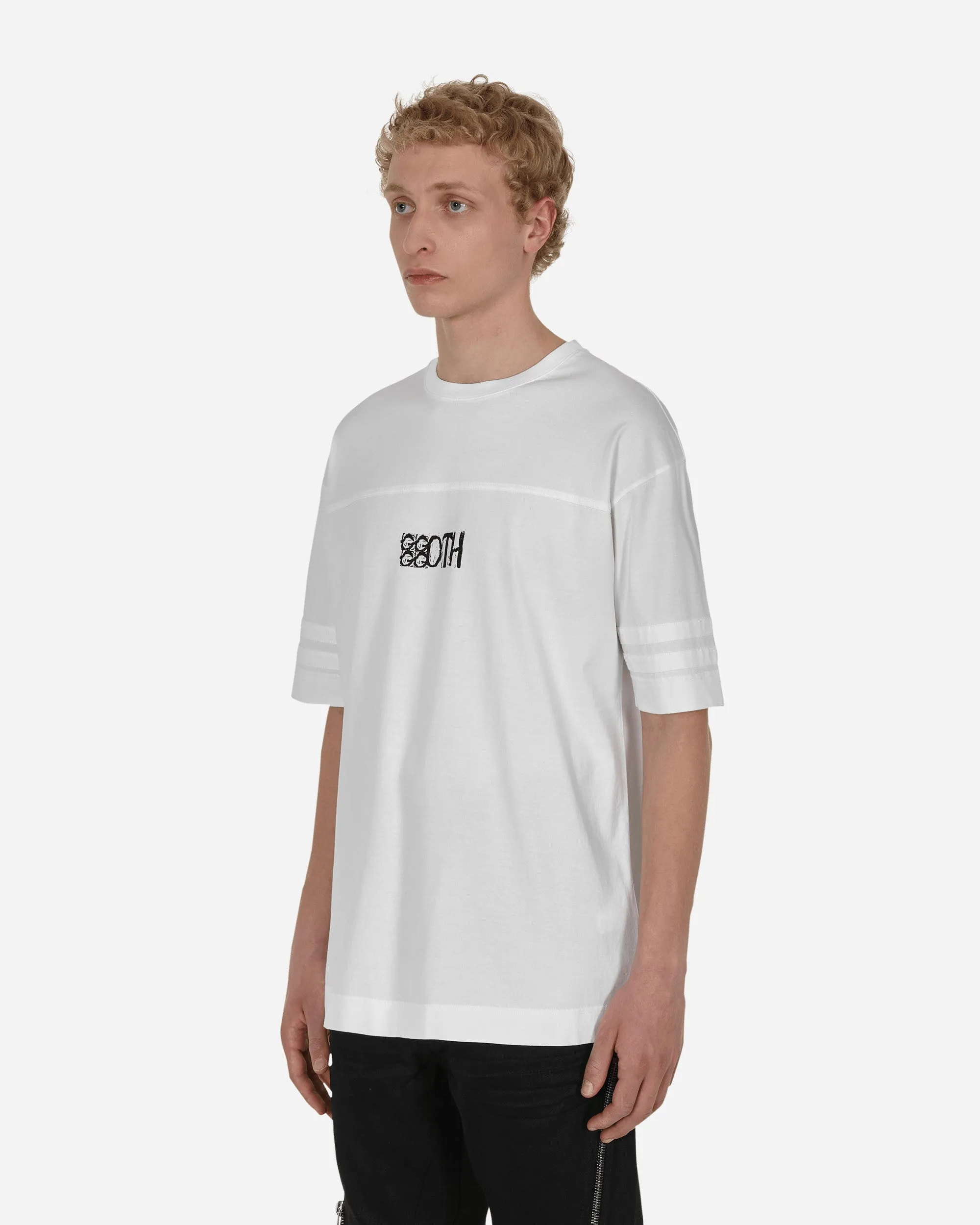 T-Shirt Oversize Goth Imprimé Blanc