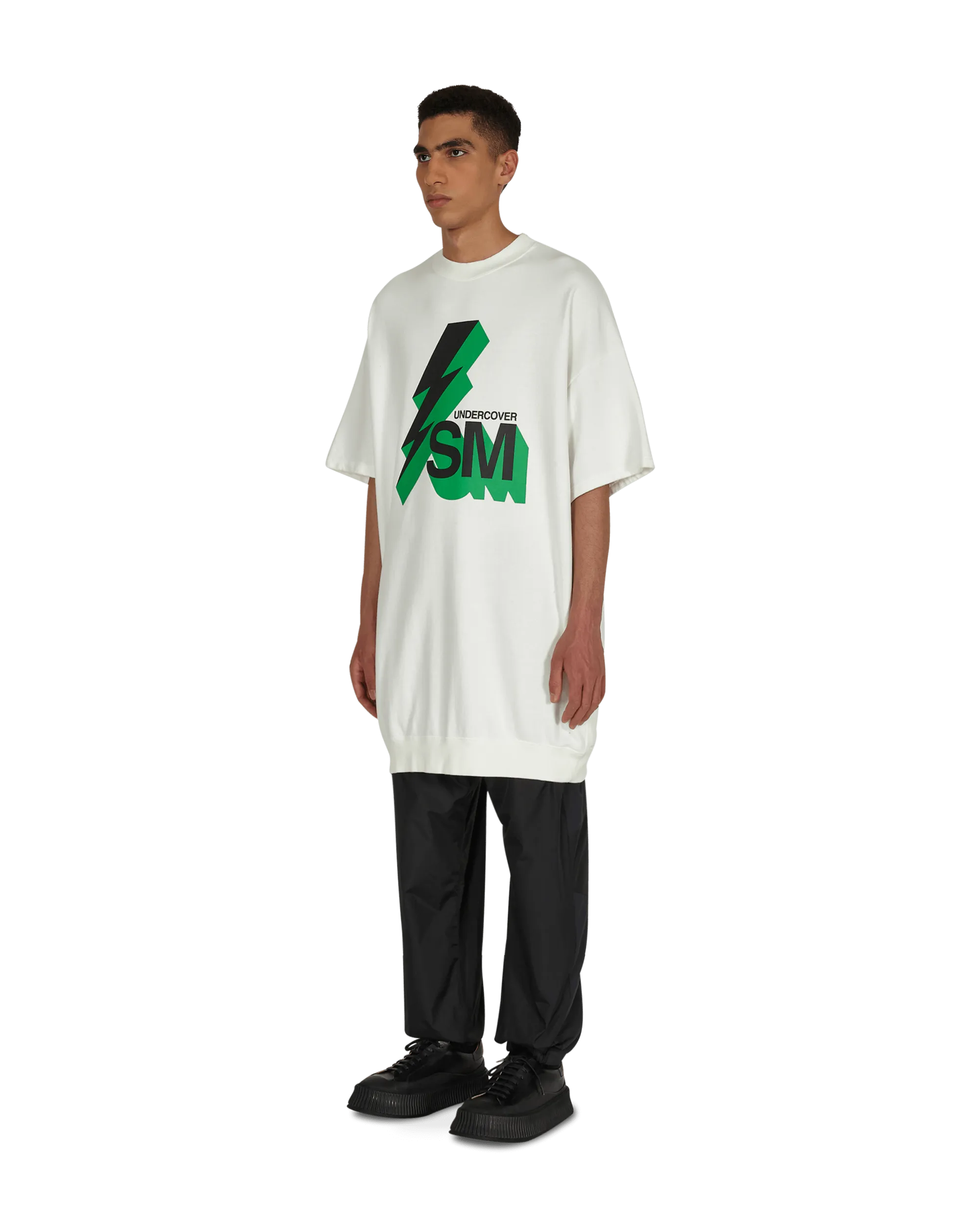 Sweat-shirt à manches courtes graphique blanc