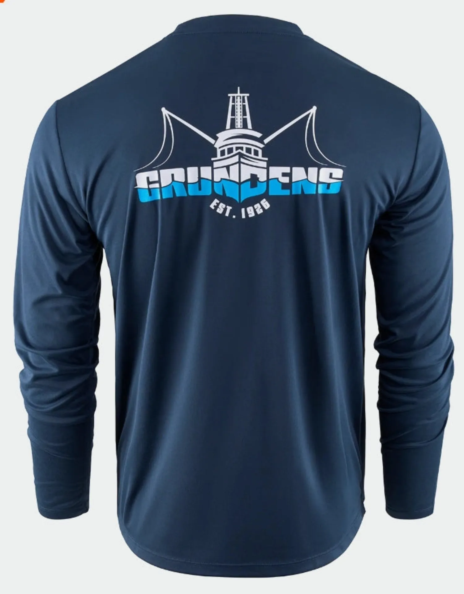 T-shirt manches longues technique avec logo Grundéns et motif bateau - Vêtements Grundéns