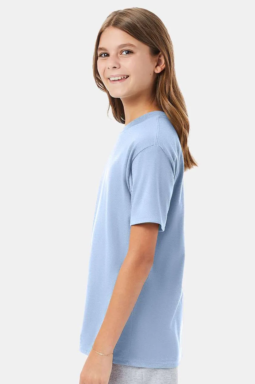 Hanes Youth Nano-T T-shirt à manches courtes et col rond - Bleu clair