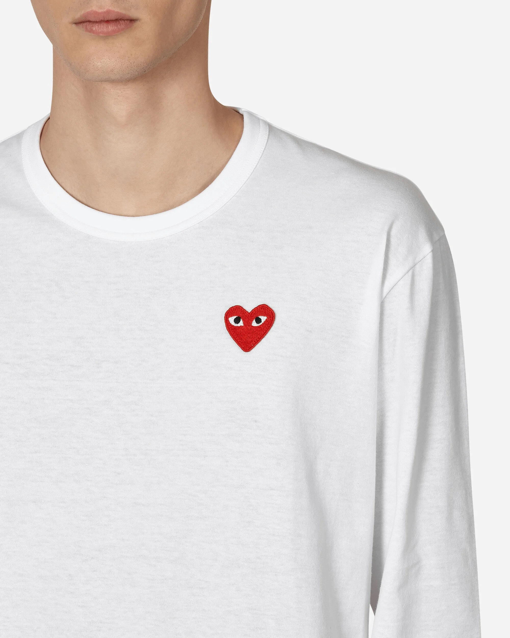 T-shirt manches longues cœur blanc