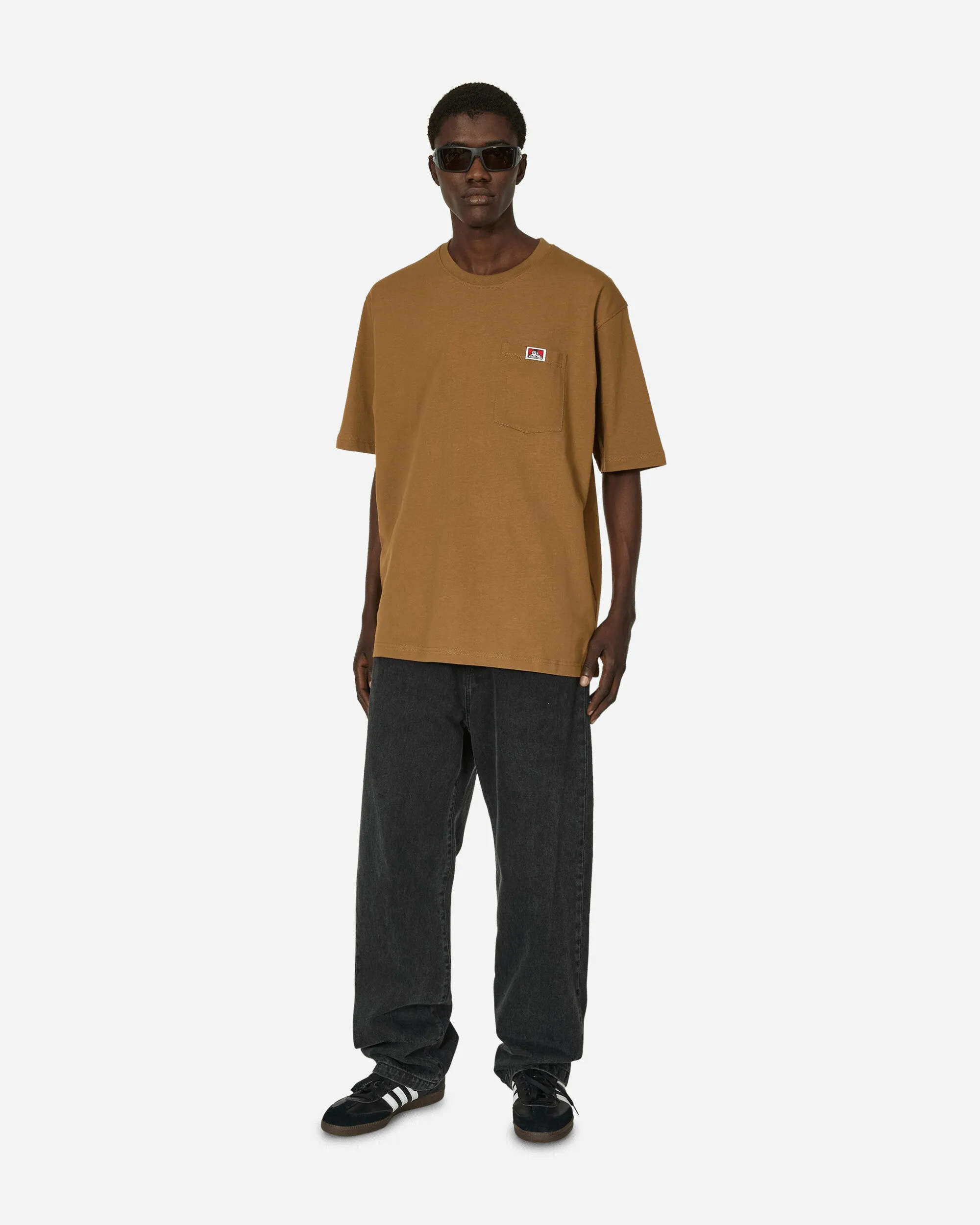 T-shirt à poche avec étiquette classique résistant - Marron coyote