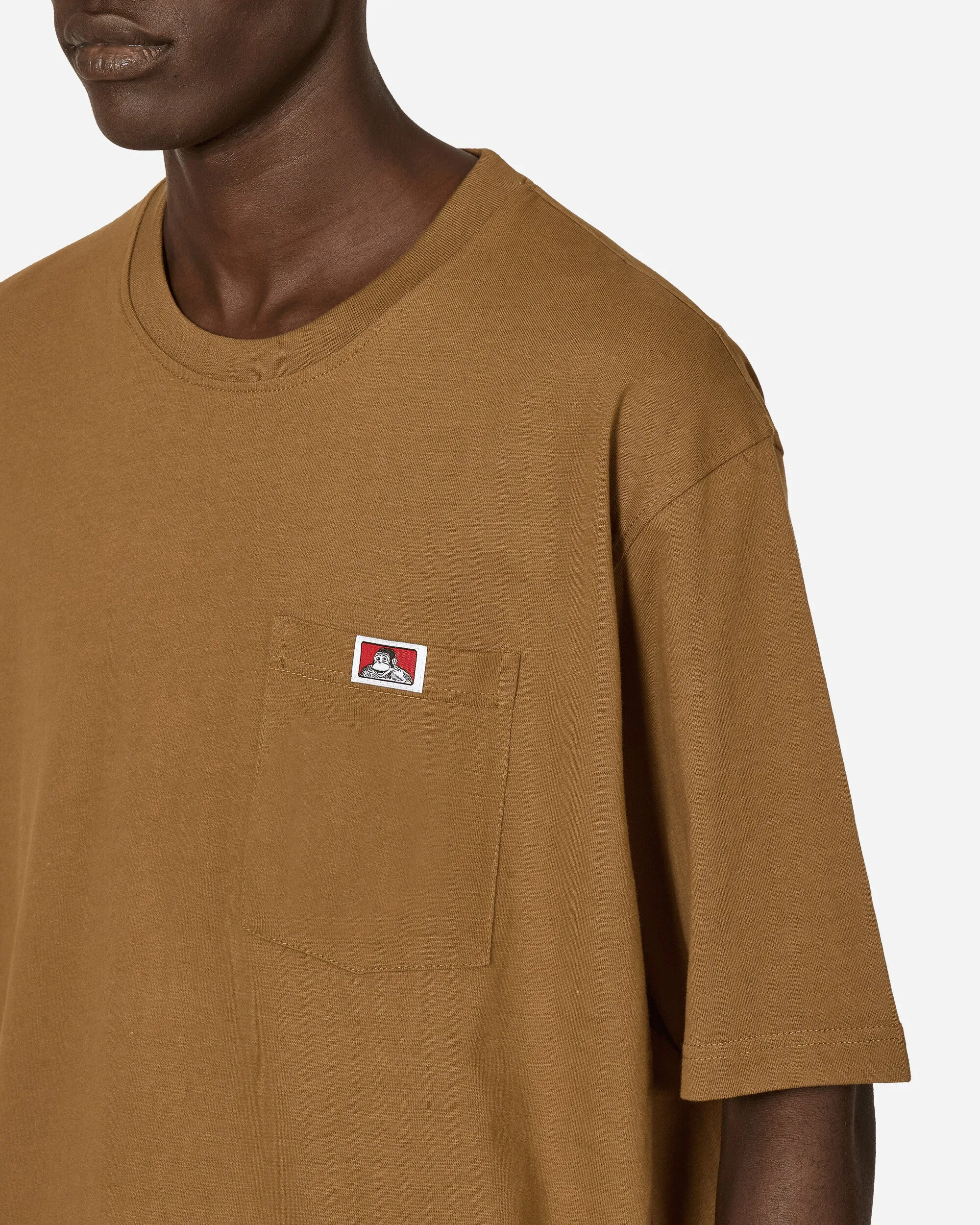 T-shirt à poche avec étiquette classique résistant - Marron coyote