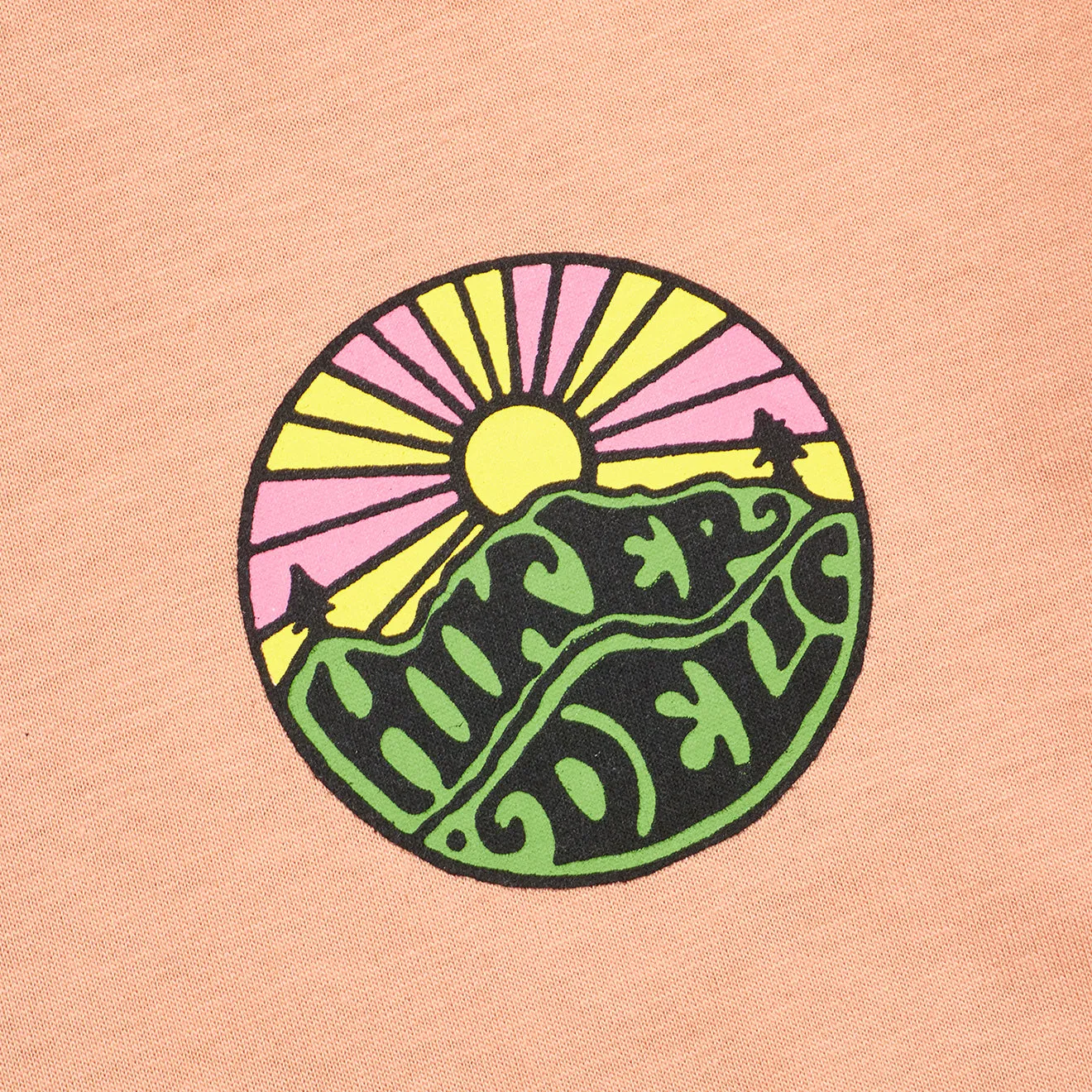 T-shirt manches courtes original Hikerdelic avec logo - Corail