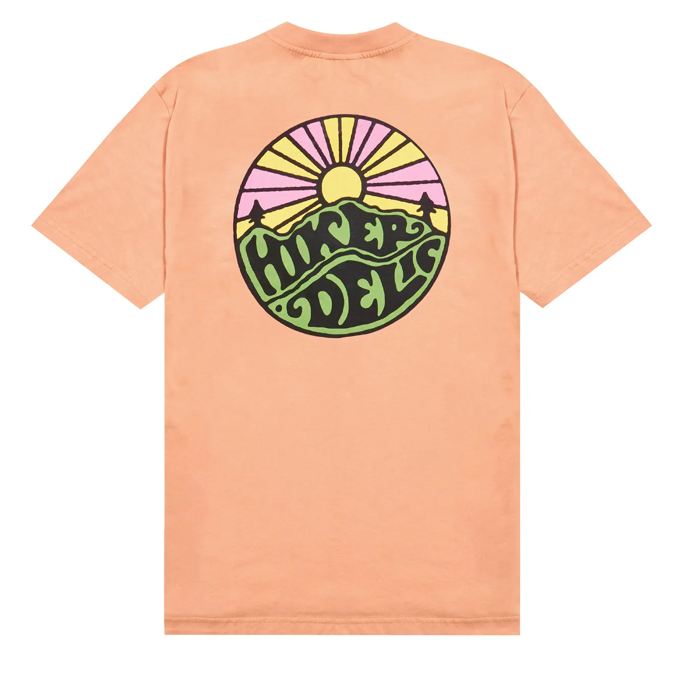 T-shirt manches courtes original Hikerdelic avec logo - Corail