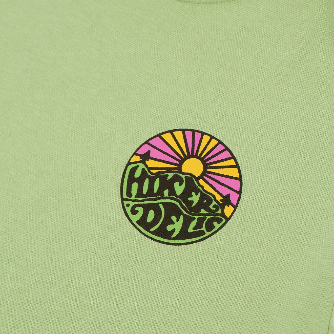 T-shirt manches courtes original Hikerdelic avec logo - Lime