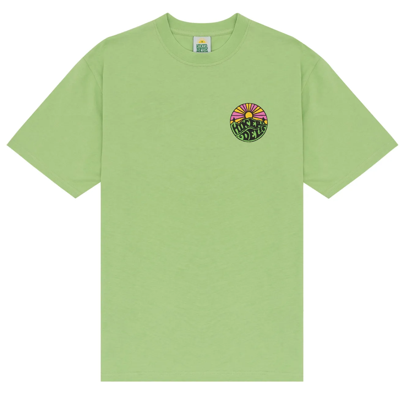 T-shirt manches courtes original Hikerdelic avec logo - Lime