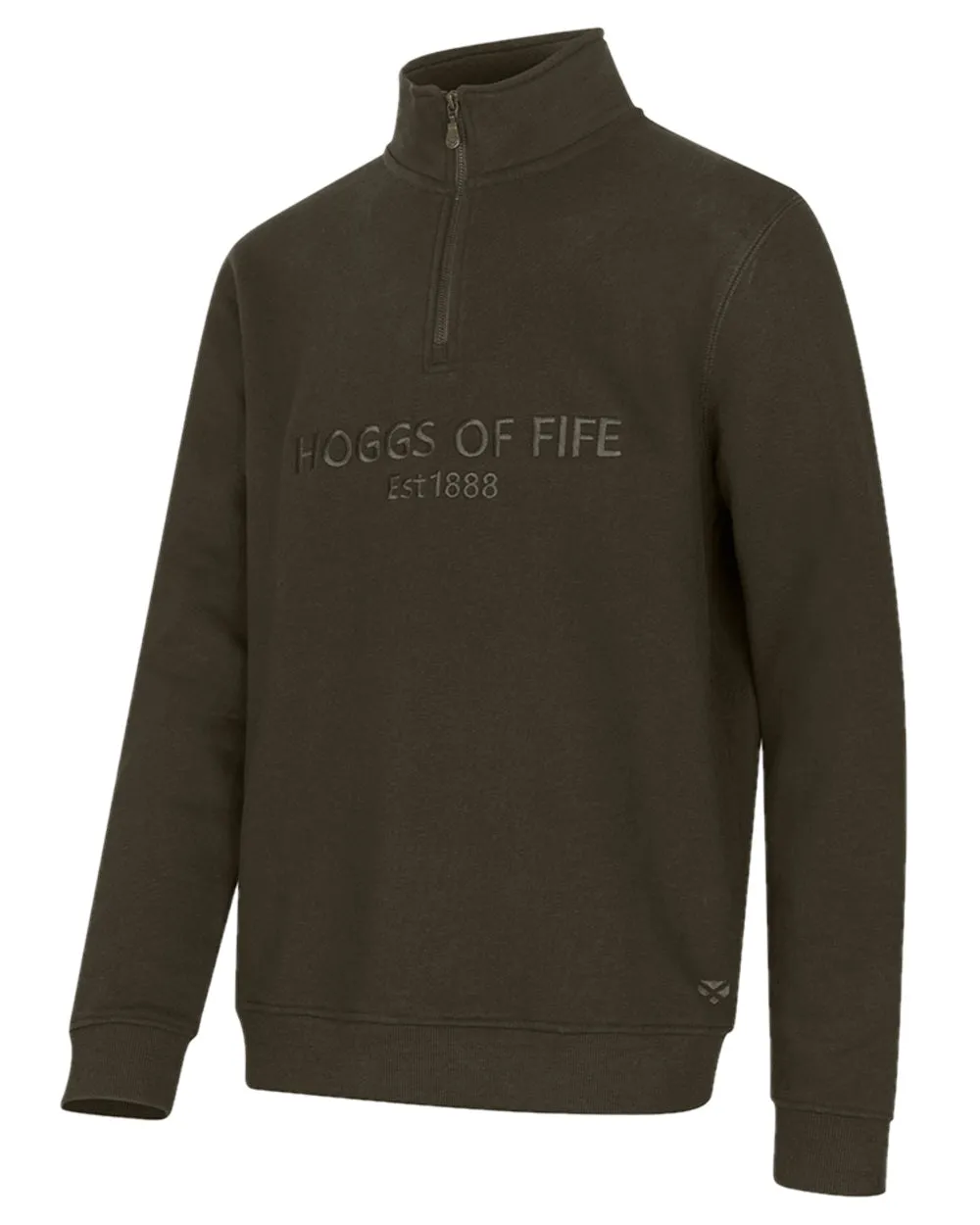Hoggs of Fife Sweat-shirt à mi-zippé uni Galloway 1888 pour hommes Hoggs of Fife